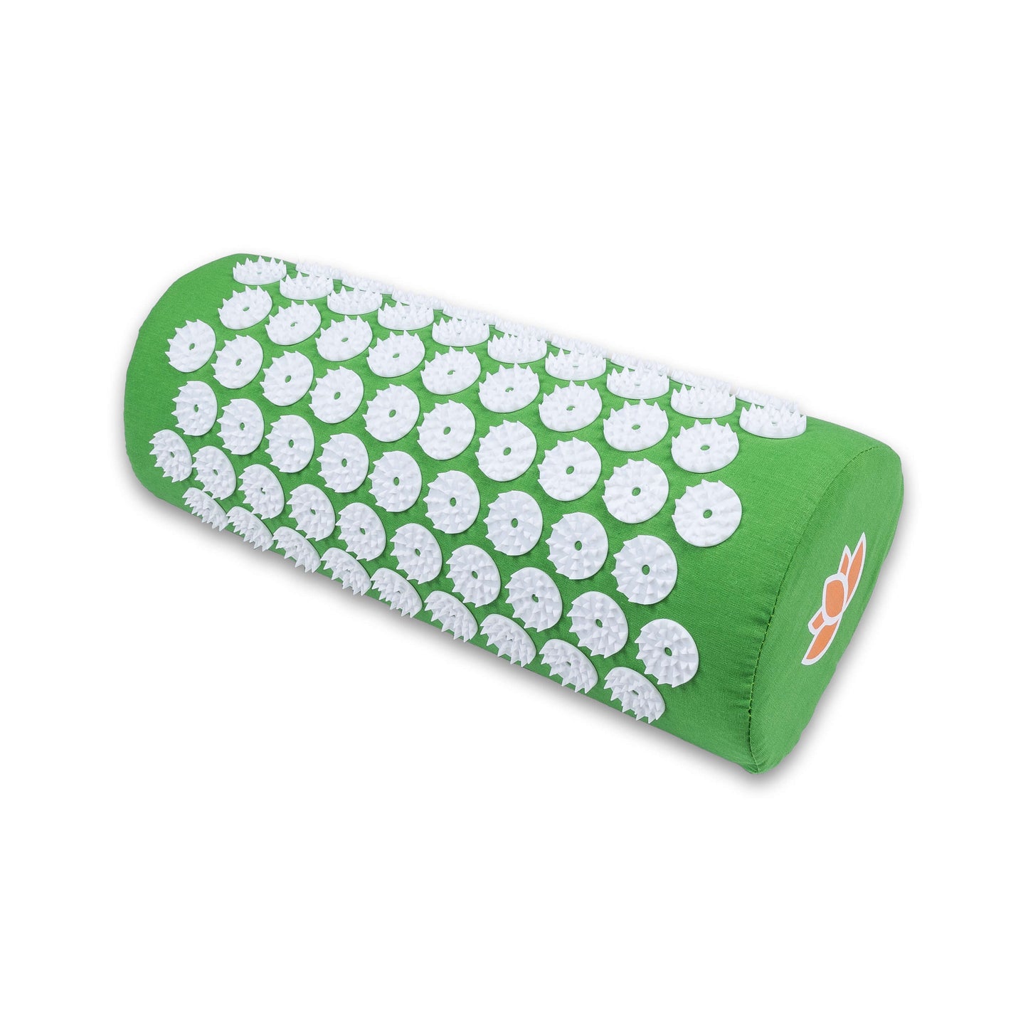 Green Calmness Acupressure Pillow with sponge filling, side view - Calmness for neck pain relief and relaxation