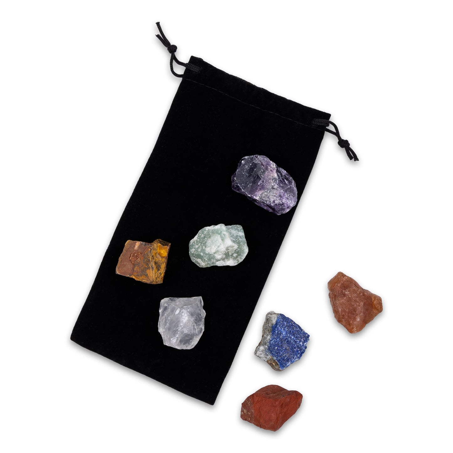 Meditation gemstone set with velvet bag - Calmness for a calming meditation experience